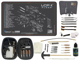 EDOG Ruger LCP II CERUS Gear Schematic (Exploded View) Pistol ProMat, Range Warrior .22 .38 .357 9MM .45-20 PC & 12 PC Tac Book Range, Field & Bench Handgun Cleaning Essentials Kit