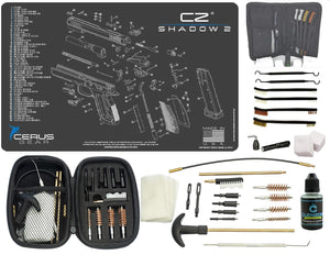 EDOG CZ Shadow 2 CERUS Gear Schematic (Exploded View) Pistol ProMat, Range Warrior .22 .38 .357 9MM .45-20 PC & 12 PC Tac Book Range, Field & Bench Handgun Cleaning Essentials Kit