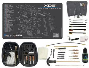 EDOG Springfield Armory XDs CERUS Gear Schematic (Exploded View) Pistol ProMat, Range Warrior .22 .38 .357 9MM .45-20 PC & 12 PC Tac Book Range, Field & Bench Handgun Cleaning Essentials Kit
