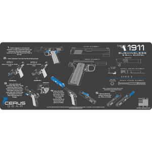 EDOG 1911 CERUS Gear Instructional Step by Step PROMAT with Range Warrior .22 .38 .357 9MM .45-20 PC & 12 PC Tac Book Range, Field & Bench Handgun Cleaning Essentials Kit