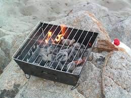 Portable Folding Barbecue Grill Stove Bag & SE BG107 Stove Bar-B-Que Grill Kits | Molle Straps | Carabiner Hooks | Backpacking | Hiking |Tail Gate Cooking (Deluxe Bag & Stove)