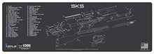 Load image into Gallery viewer, SKS Gun Cleaning Mat - Schematic (Exploded View) Diagram Compatible with SKS Rifles 3 mm Padded Pad Protects Your Firearm Magazines Bench Table Surfaces Oil Solvent Resistant