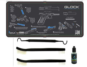 EDOG Glock 5 PC Cerus Gear Instructional Step by Step Heavy Duty Cleaning 12"x27" Padded Gun- Work Surface Protector Mat Solvent & Oil Resistant