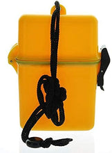 Load image into Gallery viewer, Yellow Waterproof Cigarette Pack Case (Spills &amp; Splashes), with BIC Lighter &amp; Bonus RFID Protection Credit Card Sleeve! - Travel Beach Pool Boating &amp; Camping Hard ABS Plastic Lanyard &amp; Carabiner