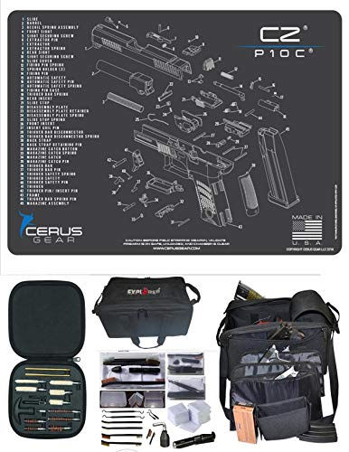 EDOG CZ P10C Cerus Exploded View Schematic Gun Cleaning Mat & R5 Handg ...