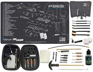 EDOG SIG P365 CERUS Gear Schematic (Exploded View) Pistol ProMat, Range Warrior Universal 20 PC & 12 PC Tac Book Range, Field & Bench Handgun Cleaning Essentials Kit