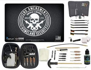 EDOG Educational Top Handgun Cartridges CERUS Gear Handgun Honor & Pride Pistol ProMat, Range Warrior .22 .38 .357 9MM .45-20 PC & 12 PC Tac Book Range, Field & Bench Handgun Cleaning Essentials K