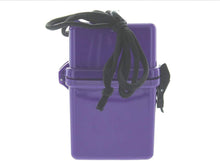 Load image into Gallery viewer, Readi USA Purple Waterproof (Spills Splashes) Dry Box Case- Beach, Boat &amp; Pool - Money, Id, Key's Cigarettes N More - Travel Camping Hiking Geocache First Aid Organization &amp; Security