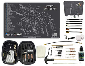 EDOG CZ P-07 CERUS Gear Schematic (Exploded View) Pistol ProMat, Range Warrior .22 .38 .357 9MM .45-20 PC & 12 PC Tac Book Range, Field & Bench Handgun Cleaning Essentials Kit