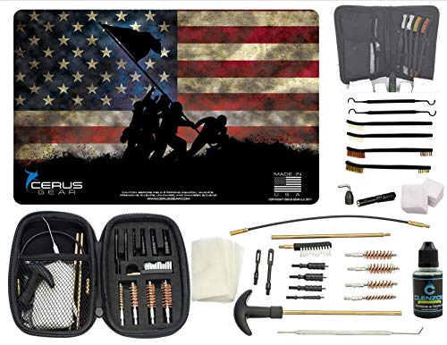 EDOG Educational Top Handgun Cartridges CERUS Gear Handgun Honor & Pride Pistol ProMat, Range Warrior .22 .38 .357 9MM .45-20 PC & 12 PC Tac Book Range, Field & Bench Handgun Cleaning Essentials K