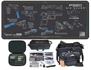 EDOG Cerus SIG P320 Instuctional Step by Step Gun Cleaning Mat & R5 Handgun Pistol Range & Duty Bag & 28 Pc Handgun Range/Field Cleaning Kit