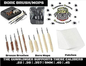 EDOG Canik TP9 Promat & 20 Pc Gunslinger Universal Handgun Cleaning Kit | Clenzoil CLP | Brushes | Mops | Patchs | Jags | .22 - .45 Caliber