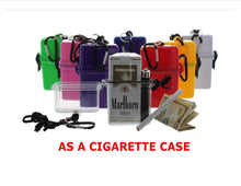 Load image into Gallery viewer, Waterproof Cigarette Case, with BIC Lighter - RED &amp; Bonus RFID Protection!