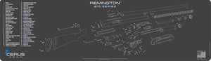 Remington 870 Shotgun Schematic (Exploded View) 14x48 Padded Gun Work Surface Protector Mat