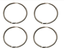 Load image into Gallery viewer, 4 Two Inch (2&quot;) Extra Large Split Ring Key Rings Great for Multiple Keys, Key Fobs &amp; XL Gear Janitor Contractors, Warehouse Managers, Apartment, Heavy Duty Nickel Plated Key Holder &amp; Organizer