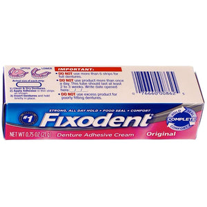 Fixodent Denture Adhesive Cream Original 0.75 oz