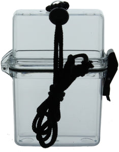 Readi USA Waterproof ID Case & Carabiner - Clear with Black Cord/Latch - Bug Out Boxes, Beach, Pool, Spa & Boat