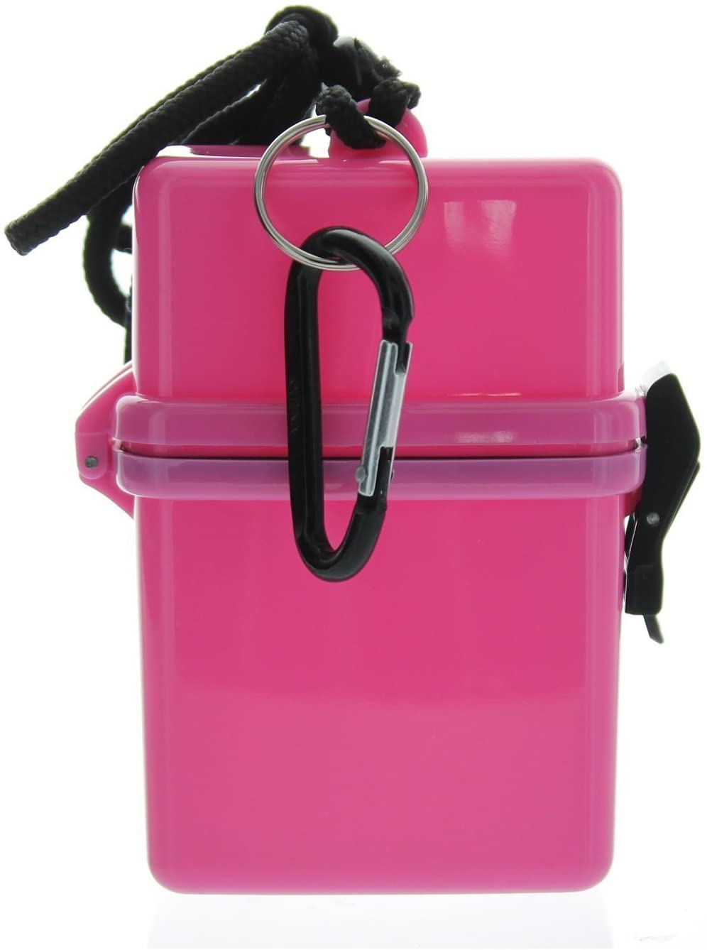 EDOG PINK TRAVEL / SURVIVAL WATERPROOF DRY “O” BOX LANYARD BINER & ICE CARD
