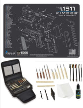 Load image into Gallery viewer, EDOG Gunslinger 20 PC Gun Cleaning Kit - Pistol Mat Compatible with Kimber 1911 PRO &amp; Compact - Schematic (Exploded View) Mat, Gunslinger Universal .22 .38 .357 9mm .40 &amp; .45 Caliber Kit
