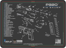 Load image into Gallery viewer, EDOG SIG P320 5 PC Cerus Gear Schematic (Exploded View) Heavy Duty Pistol Cleaning 12x17 Padded Gun-Work Surface Protector Mat Solvent &amp; Oil Resistant &amp; 3 PC Cleaning Essentials &amp; Clenzoil