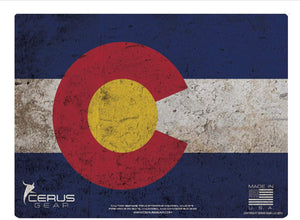Colorado State ONLY Gun Cleaning Mat – Display Your State Pride Handgun Flag Series 4 Color 3 mm Padded Pad Protects Your Firearm Magazines Bench & Table Surfaces Gun Oil Solvent Resitant