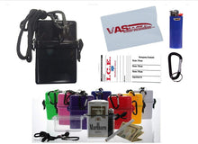 Load image into Gallery viewer, Black Waterproof Cigarette Pack Case (Spills &amp; Splashes), with BIC Lighter &amp; Bonus RFID Protection Credit Card Sleeve! - Travel Beach Pool Boating &amp; Camping Hard ABS Plastic Lanyard &amp; Carabiner