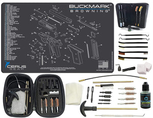 EDOG Browning Buckmark (Exploded View) PPistol Cleaning Mat & Range Warrior Handgun Cleaning Kit & E.D.O.G. Tac Pak Cleaning Essentials