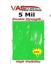 Load image into Gallery viewer, VAS First Response Rain Poncho | 4 Pack | 5 Mil Double Strength Hood | 3mil | Adult &amp; Child Sizes
