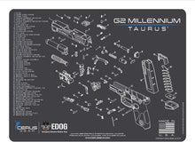 Load image into Gallery viewer, EDOG Gunslinger 20 PC Gun Cleaning Kit - Pistol Mat Compatible with Taurus TG2 - Schematic (Exploded View) Mat, Gunslinger Universal .22 .38 .357 9mm .40 &amp; .45 Caliber Kit