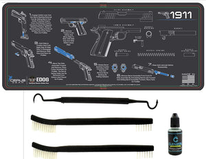 EDOG USA Compatible for 1911-5 PC Cerus Gear Instructional Step by Step Heavy Duty Cleaning 12"x27" Padded Gun- Work Surface Protector Mat Solvent & Oil Resistant