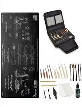 Load image into Gallery viewer, EDOG Gunslinger 20 PC Gun Cleaning Kit - Pistol Mat Compatible with Browning Original 1911 Patent - Schematic (Exploded View) Mat, Gunslinger Universal .22 .38 .357 9mm .40 &amp; .45 Caliber Kit