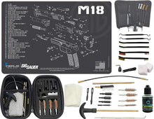 Load image into Gallery viewer, EDOG Premier 30 Pc Gun Cleaning System - Compatible with Sig Sauer M18 - Schematic (Exploded View) Mat, Range Warrior Universal .22 9mm - .45 Kit &amp; Tac Book Accessories Set