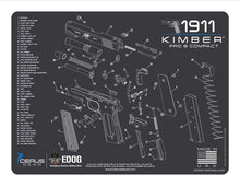 Load image into Gallery viewer, EDOG Gunslinger 20 PC Gun Cleaning Kit - Pistol Mat Compatible with Kimber 1911 PRO &amp; Compact - Schematic (Exploded View) Mat, Gunslinger Universal .22 .38 .357 9mm .40 &amp; .45 Caliber Kit