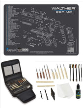 Load image into Gallery viewer, EDOG Gunslinger 20 PC Gun Cleaning Kit - Pistol Mat Compatible with Walther PPQ Mod 2 - Schematic (Exploded View) Mat, Gunslinger Universal .22 .38 .357 9mm .40 &amp; .45 Caliber Kit