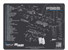 Load image into Gallery viewer, EDOG USA BANDIT 29 Pc Pistol Cleaning System - Compatible with Sig Sauer P365 Pistol - Schematic (Exploded View) Mat, Range Warrior Universal .22 9mm - .45 Kit &amp; Clenzoil CLP &amp; Hoppes Gun Oil &amp; Patchs