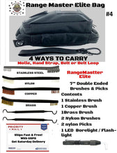 Load image into Gallery viewer, RangeMaster Elite EDC Bag Gun Cleaning Kit- Colorado State Flag Honor &amp; Pride Pistol Mat &amp; with Hoppes Gun Oil No.9 Solvent &amp; Patches Clenzoil CLP 10 Pc Cleaning Accessories Set