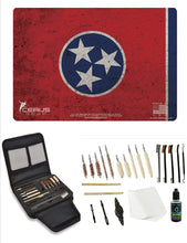 Load image into Gallery viewer, EDOG Gunslinger 20 PC Gun Cleaning Kit - Pistol Mat Tenesse State Flag Handgun Honor &amp; Pride Pistol Mat &amp; Gunslinger .22 .38 .357 9MM .45 Gun Cleaning Kit