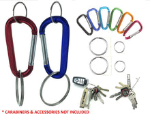 Load image into Gallery viewer, 4 Two Inch (2&quot;) Extra Large Split Ring Key Rings Great for Multiple Keys, Key Fobs &amp; XL Gear Janitor Contractors, Warehouse Managers, Apartment, Heavy Duty Nickel Plated Key Holder &amp; Organizer