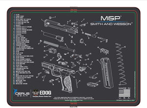 EDOG Premier 30 Pc Gun Cleaning System - Compatible with S&W M&P - Schematic (Exploded View) Mat, Range Warrior Universal .22 9mm - .45 Kit & Tac Book Accessories Set