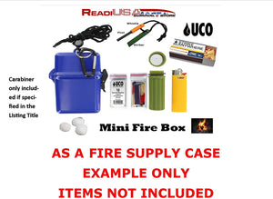 EDOG YELLOW TRAVEL / SURVIVAL WATERPROOF DRY “O” BOX LANYARD BINER & ICE CARD