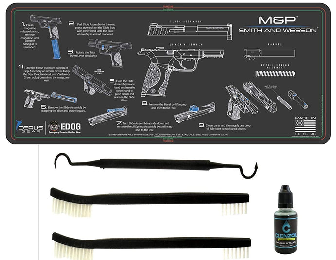 EDOG USA Compatible for Smith & Wesson M&P - 5 PC Cerus Gear Instructional Step by Step Heavy Duty Cleaning 12