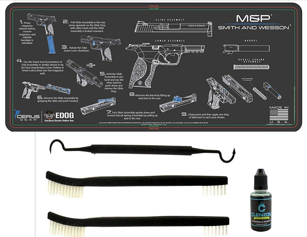 EDOG USA Compatible for Smith & Wesson M&P - 5 PC Cerus Gear Instructional Step by Step Heavy Duty Cleaning 12