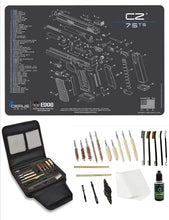 Load image into Gallery viewer, EDOG Gunslinger 20 PC Gun Cleaning Kit - Pistol Mat Compatible with CZ 75 TS - Schematic (Exploded View) Mat, Gunslinger Universal .22 .38 .357 9mm .40 &amp; .45 Caliber Kit