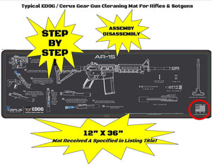 EDOG Tavor X95 Bull Pup 5 Pc Cerus Gear Schematic (Exploded View) Heavy Duty Rifle Cleaning 12”x36” Padded Gun-Work Surface Protector Mat Solvent & Oil Resistant & 4 Pc Cleaning Essentials