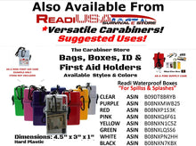 Load image into Gallery viewer, 2 3&quot; Locking Carabiner Clip Keychain - 2 1&quot; 4 Split Ring Key Chain Rings &amp; 2 Extra Large 2 Inch Split Metal Key Rings, Too Many Keys? Key Fob, Other Keys &amp; Accessories Large Caribeaner Secures Them