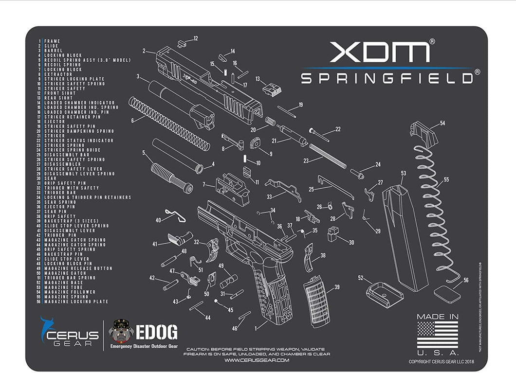 Springfield Armory XDm Cerus Gear Schematic (Exploded View) Heavy Duty ...