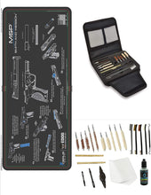 Load image into Gallery viewer, EDOG Gunslinger 20 PC Gun Cleaning Kit - Pistol Mat Compatible with S&amp;W M&amp;P - Instructional Step by Step Pistol Mat, Gunslinger Universal .22 .38 .357 9mm .40 &amp; .45 Caliber Kit