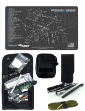 Load image into Gallery viewer, EDOG USA Pistolero 14 Pc .22 Caliber Gun Cleaning Kit - Compatible for Sig Sauer P238 Pistol - Schematic (Exploded View) Mat, Pistolero Caliber Specific 22 Caliber