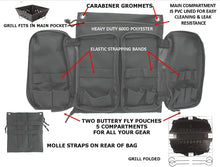 Load image into Gallery viewer, Portable Folding Barbecue Grill Stove Bag &amp; SE BG107 Stove Bar-B-Que Grill Kits | Molle Straps | Carabiner Hooks | Backpacking | Hiking |Tail Gate Cooking (Deluxe Bag &amp; Stove)