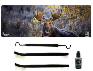 EDOGMoose Wildlife Series 700 5 Pc Schematic (Exploded View) Heavy Duty Rifle Cleaning 12”x 36” Padded Gun-Work Surface Protector Mat Solvent & Oil Resistant & 4 Pc Cleaning Essentials
